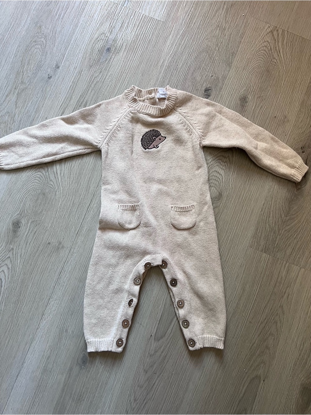 3/$80🌈 — Jamie Kay Cream Hedgehog Knit One-Piece size 1Y